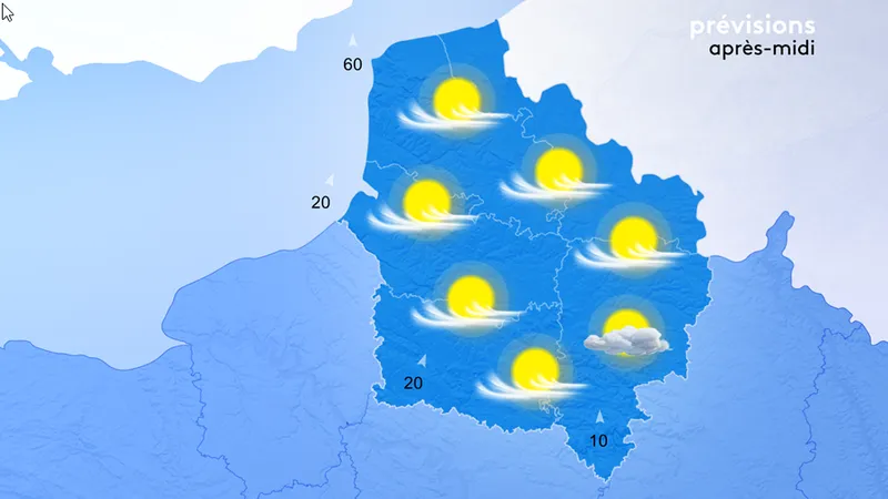 Un voile de nuages va arriver par l'ouest.