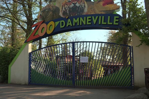 L'entrée du Zoo d'Amnéville (Moselle).