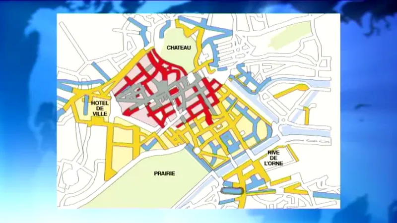 les zones de la ville