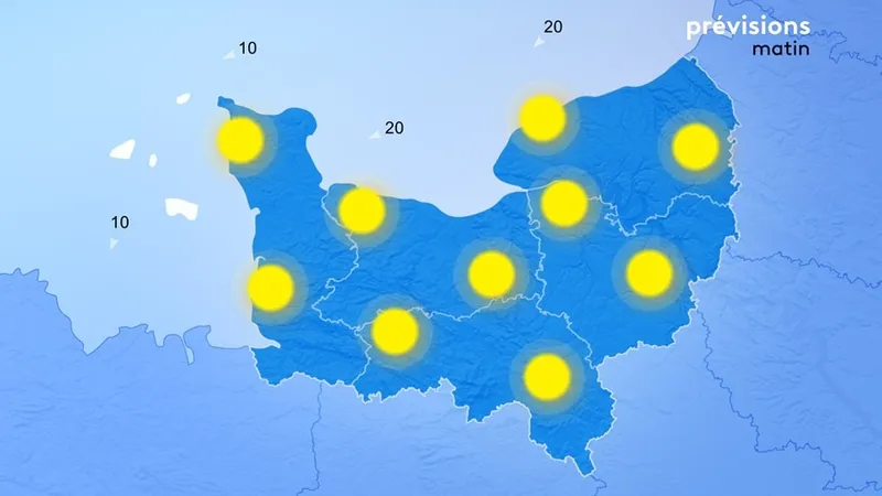 Prévisions pour le jeudi 9 juillet au matin