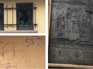 Un vitrail a été brisé, les fenêtres des toilettes enfoncées, et des inscriptions sataniques tracées sur l'église de Reichstett (Bas-Rhin).