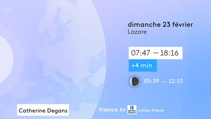 L'éphéméride du dimanche 23 février
