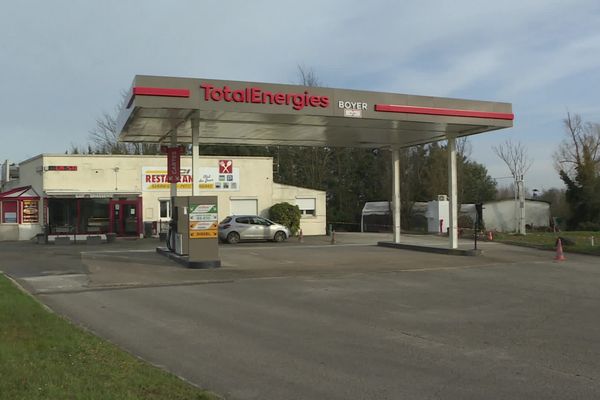 La station-service de Boyer (Saône-et-Loire), 21 février 2025.