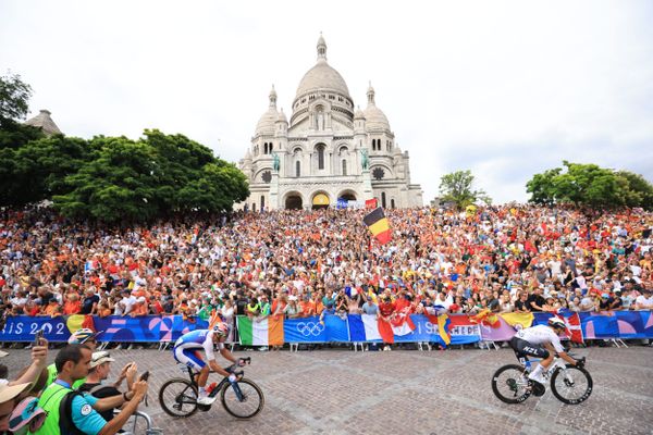 Les cyclistes du Tour de France doivent passer pour la première fois par la butte Montmartre, à Paris, ce dimanche 27 juillet. Un clin d'œil au parcours suivi lors de l'épreuve cycliste des Jeux olympiques de Paris 2024.
