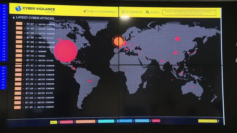 Dans les locaux de Ziwit à Montpellier, les cyberattaques en temps réel observées dans le monde entier.