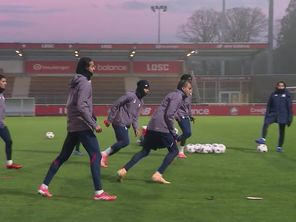 Le LOSC s'entraîne avant d'affronter le Dinamo Zagreb ce jeudi 27 novembre 2025, à 18h45, au stade Pierre Mauroy à Villeneuve-d'Ascq, dans le cadre de la Ligue Europa.