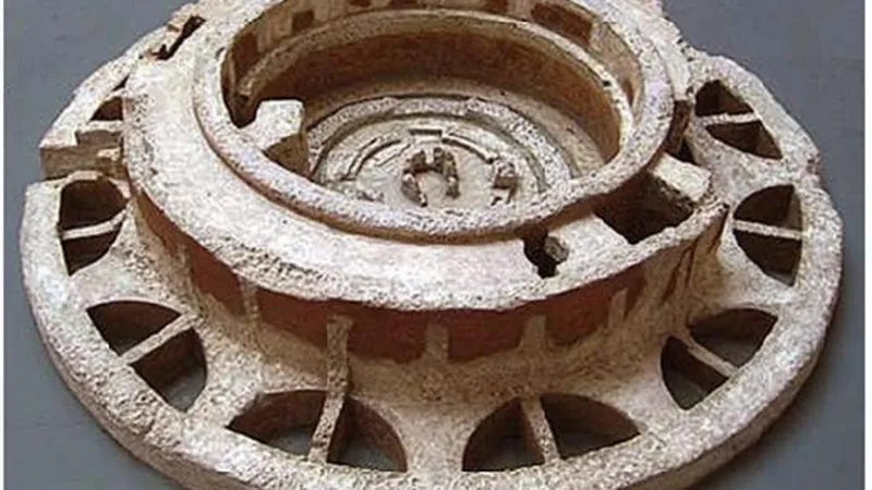 Le mausolée est inspiré des tombeaux à tumulus d'Italie.