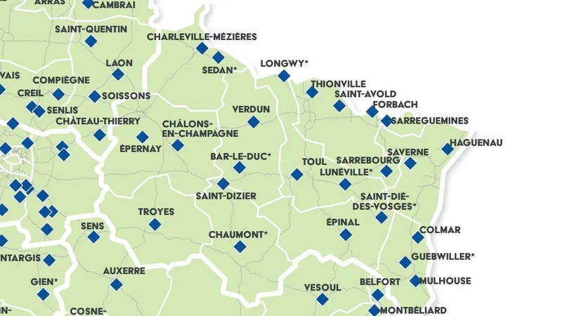 Les villes sélectionnées pour participer au programme "Action Cœur de Ville"
