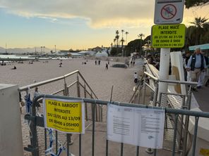 La plage Bardot à Cannes est désormais interdite la nuit jusqu'au 13 septembre.