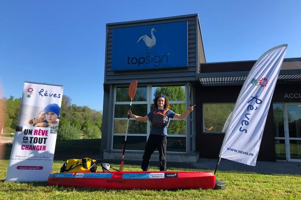 Nathan Brugnot pagaiera au profit de l'association Rêves qui exauce les voeux des enfants et adolescents malades depuis 30 ans.