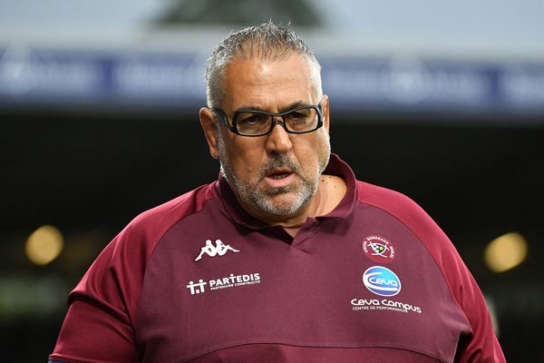 Christophe Urios, alors manageur de l'UBB le 24 septembre 2022 à Paris.