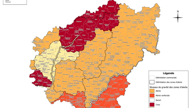 La préfecture de Corrèze met en place des restrictions sur l'usage de l'eau dans le département