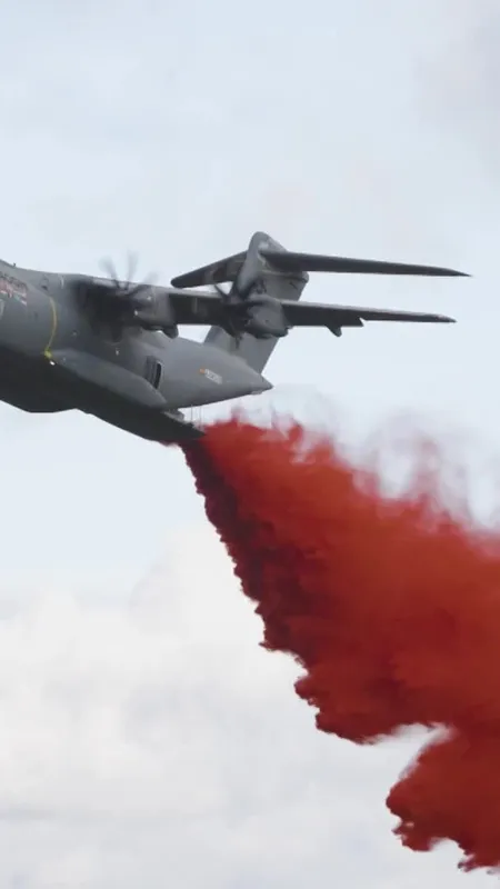 L'A400M, l'avion militaire qui combat les incendies en Gironde : une première historique