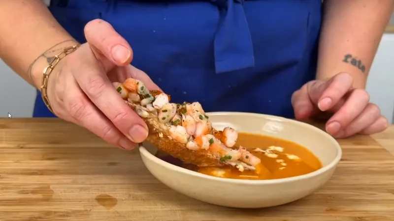 Toast aux crevettes