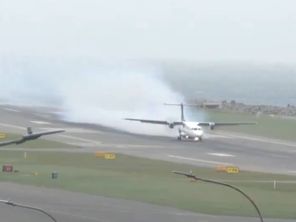 Le moteur de cet ATR 72 a pris feu à son atterrissage à Wellington en Nouvelle-Zélande ce dimanche 1er septembre.