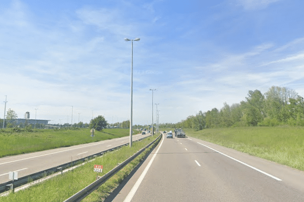 Vue de l'autoroute A35 qui va connaitre quelques travaux dans le secteur de Saint-Louis