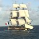 L'Hermione est une réplique du navire utilisé par le marquis de La Fayette pour rallier l'Amérique au 18ème siècle.